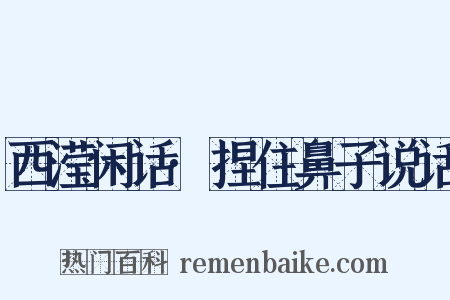 西滢闲话·捏住鼻子说话是什么意思的图片